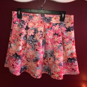 Aeropostale Flower Print Skater Skirt